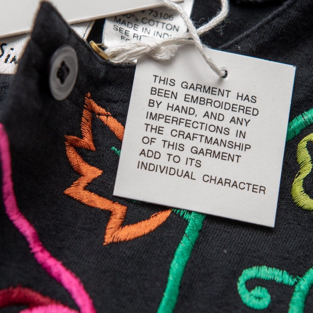 Michael Simon Embroidered Cardigan Vintage Jacket Colorful Deadstock Med New - Picture 5 of 6